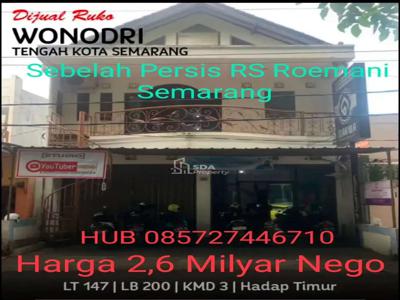 Dijual cepat Ruko Samping Alfamart RS Roemani Semarang Tengah Kota