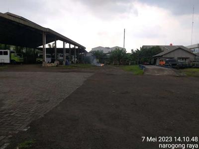Dijual gudang dan tanah kosong di jalan Raya Narogong, Bekasi