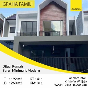 Rumah Minimalis Modern 4 1 Kt Graha Famili Surabaya - Baru