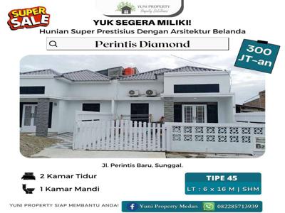 DIJUAL RUMAH PERINTIS DIAMOND LOKASI NYAMAN, MINIMALIS, CANTIK DIMEDAN