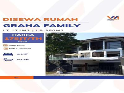 DISEWAKAN RUMAH SIAP HUNI, FURNISHED DI GRAHA FAMILY