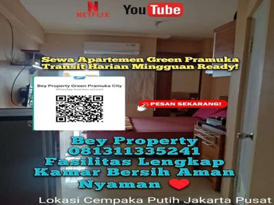 PROMO MURAH SEWA TRANSIT APARTEMEN GREEN PRAMUKA GRAND PRAMUKA