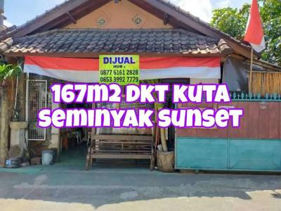 Rumah 167m2 dkt Kuta Seminyak Sunset Road Kerobokan Mertanadi