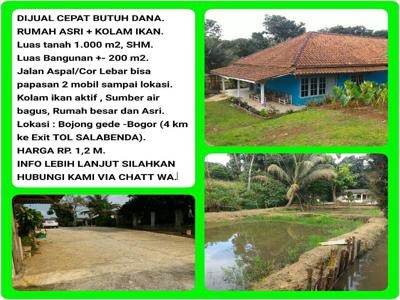 Rumah Asri Dengan Kolam Ikan Aktif SHM di Bojonggede 03-Bogor