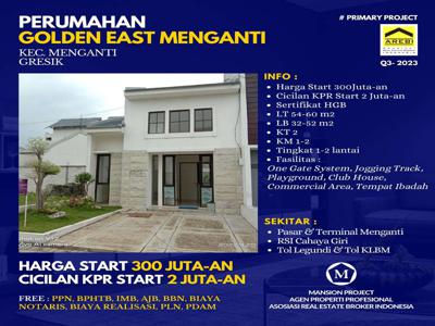 Rumah Golden East Menganti Gresik Baru Modern FREE Biaya Cicilan KPR