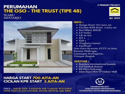 Rumah Modern The Oso Waru Sidoarjo Start 700jt-an Dkt Juanda MERR