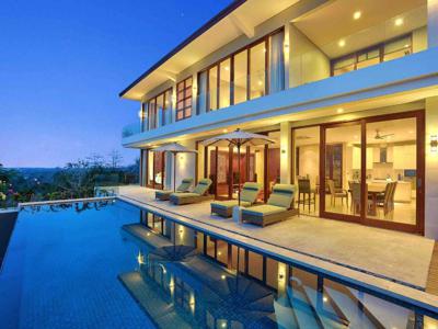 Beautiful Tropical Minimalist Luxury Villa with Mountains & Ocean View