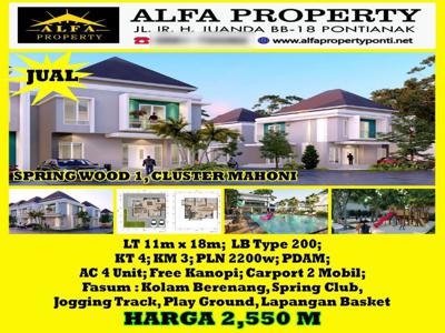 Dijual Rumah Spring Wood 1 Type 200 Pontianak Kalimantan Barat