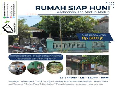 Rumah Siap Huni Dekat Jalan Poros Sendangrejo Kecamatan Madiun