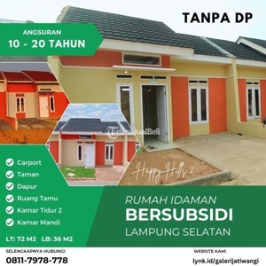 Dijual Rumah Lt 72 M2 Lb 36 M2Bisa Diangsur Perumahan Murah Bersubsidi - Lampung Selatan