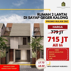 Dijual Rumah Tipe 50/72 2KT 2KM Lokasi Strategis Siap Huni - Bandung Barat