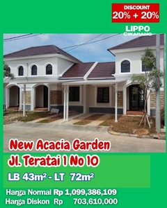 Rumah Siap Huni di Lippo Cikarang New Acacia Garden Discount Akhir Thn