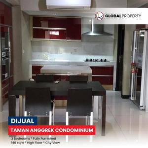 Dijual Apartemen Taman Anggrek Condominium High Floor Fully Furnished 3 Bedrooms - Jakarta Barat