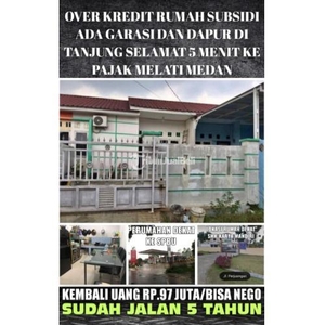 Take Over Kredit Rumah Subsidi Garasi Dapur Daerah Tanjung Selamat 5 menit ke Pajak Melati - Medan