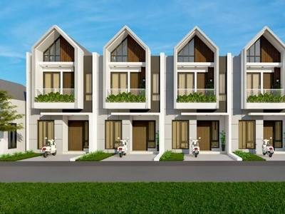 Rumah model Scandinavian Pinggir Jalan Raya Cilodong Depok