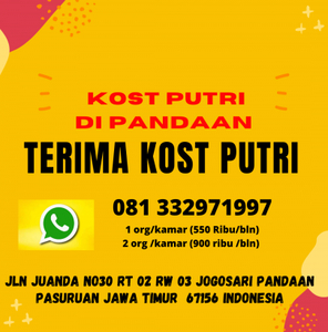 Terima Kost Putri di pandaan