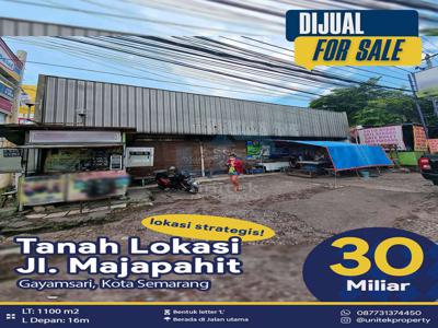 Dijual Tanah Stategis Jl Majapahit, Gayamsari Semarang