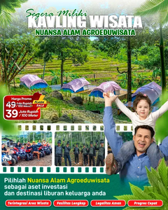 Dijual Tanah kavling wisata murah mulai dari 52 juta