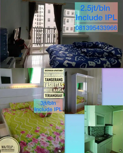 Disewakan apartemen ayodhya 2.5jt dan 3jt include IPL