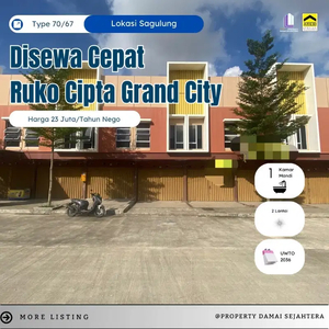 Disewakan Ruko 2Lantai
Cipta Grand City - Sagulung