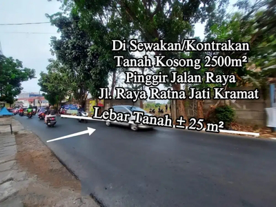 Tanah 2500m² Pinggir Jalan JL.DR. RATNA Jati asih kota Bekasi