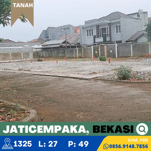 Tanah dijual Siap Bangun di Jaticempaka, Bekasi dekat ke Jatiwaringin