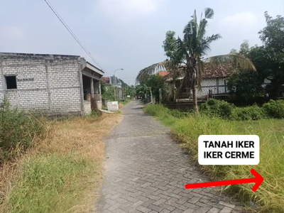 Tanah SHM dusun Iker Iker cerme gresik Lt 236m akses jalan truk masuk