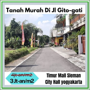 Jual Tanah Timur Sleman City Hall Tepi Jalan Aspal 6 m Jogja