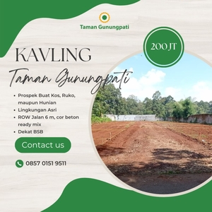 Kavling Taman Gunungpati ,Strategis,Akses mudah diskon 10 juta