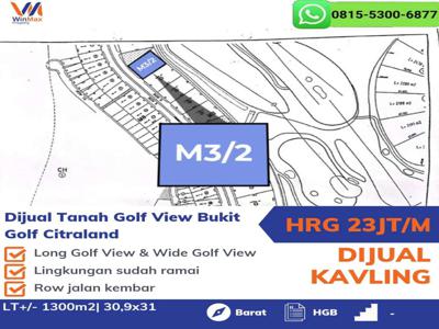 Dijual Tanah Golf View Bukit Golf Citraland