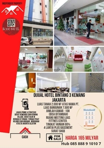 DIJUAL HOTEL BINTANG 3 KEMANG JAKARTA