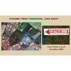 Dijual Tanah di Kosambi Timur, Kabupaten Tangerang