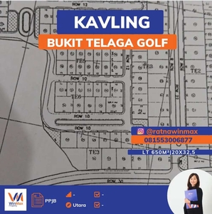 Dijual Tanah Kavling di Bukit Telaga Golf Citraland