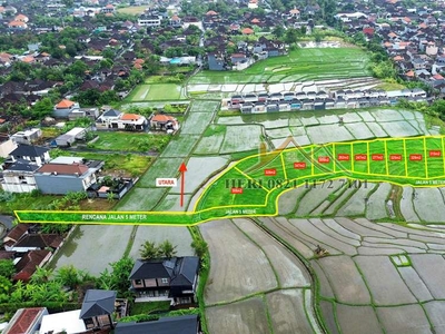 Dijual Tanah Kavling View Sawah dekat Canggu Badung Bali