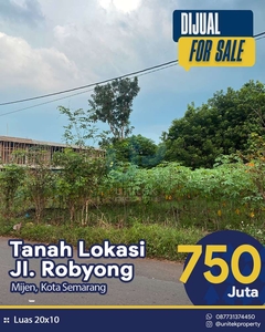 Dijual Tanah Lokasi Komersil/Rumah Jl Robyong Mijen Ngaliyan Semarang