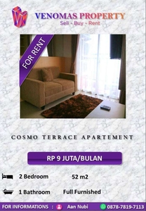 Disewakan Apartement Cosmo Terrace 2BR Full Furnished High Floor