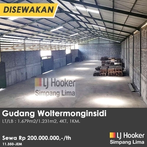 Disewakan Murah Gudang Woltermonginsidi Semarang