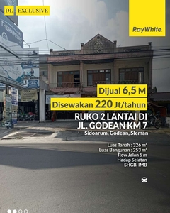 Ruko 2 Lantai, Jl Godean km 7, Pusat Pertokoan, Perdagangan