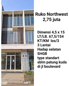 Ruko Northwest Murah Citraland Surabaya Barat dkt Lakarsantri Benowo