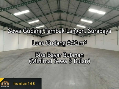 SEWA Gudang BULANAN Pergudangan Raya Tambak Langon Margomulyo Surabaya