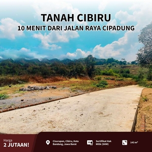 Tanah Cibiru 10 menit dari Jalan Raya Cipadung Bandung SHM