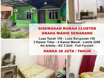 Disewakan Rumah Cluster Graha Wahid Sambiroto Tembalang Semarang