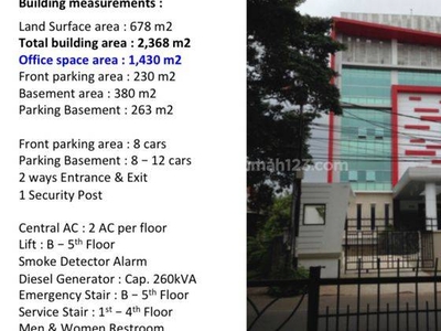 Di Sewakan Mini Building Menteng Kantor di Minangkabau, Menteng HS - Hak Sewa