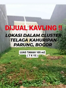 DIJUAL TANAH KAVLING DI DALAM CLUSTER TELAGA KAHURIPAN PARUNG BOGOR