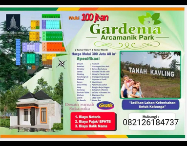 gardenia arcamanik park sindanglaya harga promo kavling tanah murah