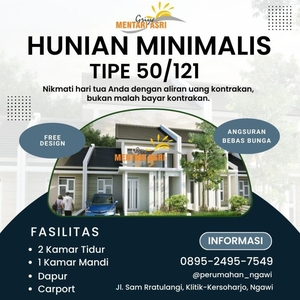 Jual Rumah Perumahan Ngawi Tipe 50 Minimalis Griya Mentari Asri - Ngawi Jawa Timur