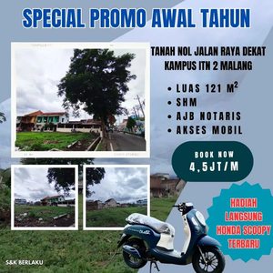 Special Awal Tahun, Tanah Nol Jalan Malang Bonus Honda Scoopy Terbaru