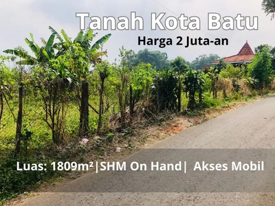 Tanah Cocok Bangun Penginapan, Dekat Area Wisata Kota Batu LM15