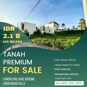 TANAH DI CANGGU LINGKUNGAN VILLA | IDR 2.1 M/ARE