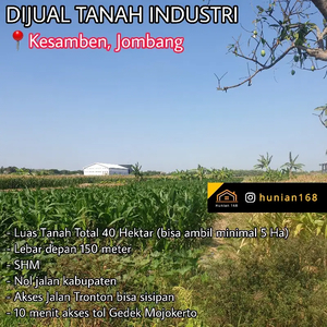 Tanah Gudang Pabrik Industri Raya Kesamben Mojoagung Sumobito Jombang